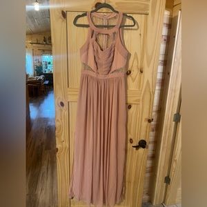 BCBGeneration size 8 blush maxi lace detail